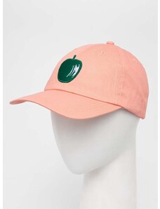 Pamučna kapa sa šiltom United Colors of Benetton boja: ružičasta, s aplikacijom