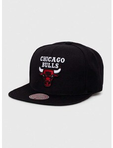 Kapa sa šiltom s dodatkom vune Mitchell&Ness Chicago Bulls boja: crna, s aplikacijom