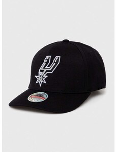 Kapa sa šiltom s dodatkom vune Mitchell&Ness San Antonio Spurs boja: crna, s aplikacijom