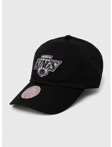 Pamučna kapa sa šiltom Mitchell&Ness Los Angeles Kings boja: crna, s aplikacijom
