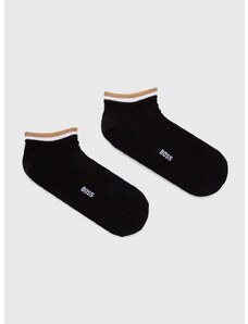 Čarape BOSS 2-pack za muškarce, boja: crna