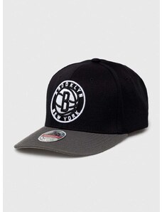 Kapa sa šiltom s dodatkom vune Mitchell&Ness Brooklyn Nets boja: crna, s aplikacijom