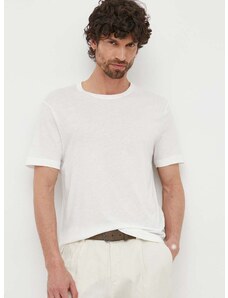 Pamučna majica United Colors of Benetton boja: bijela, glatki model