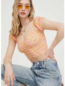 Bluza Billabong za žene, boja: ružičasta, s uzorkom