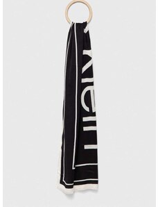 Šal Calvin Klein za žene, boja: crna, s uzorkom