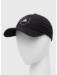 Kapa sa šiltom adidas by Stella McCartney boja: crna, s tiskom