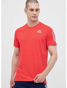 Majica kratkih rukava za trčanje adidas Performance Own the Run boja: narančasta, s tiskom