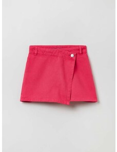 Dječje pamučne kratke hlače OVS boja: ružičasta, glatki materijal