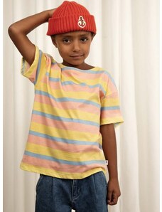 Dječja pamučna majica kratkih rukava Mini Rodini boja: žuta, s uzorkom