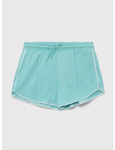 Dječje pamučne kratke hlače United Colors of Benetton boja: tirkizna, glatki materijal