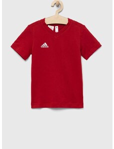 Dječja pamučna majica kratkih rukava adidas Performance ENT22 TEE Y boja: crvena, glatki model