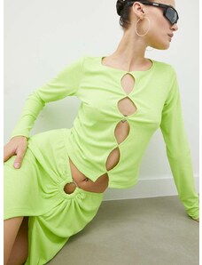 Bluza Résumé za žene, boja: zelena, glatka