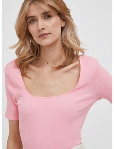 Majica kratkih rukava United Colors of Benetton za žene, boja: ružičasta