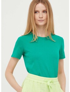 Pamučna majica United Colors of Benetton boja: zelena