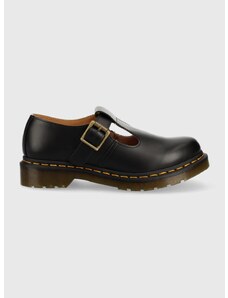 Kožne cipele Dr. Martens za žene, boja: crna, ravna potpetica, DM14852001.Polley-Black.Smth