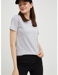 Pamučna majica Calvin Klein boja: siva