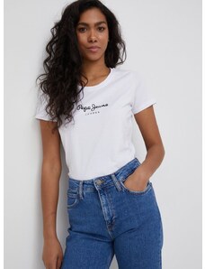 Majica kratkih rukava Pepe Jeans New Virginia Ss N za žene, boja: bijela