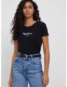 Majica kratkih rukava Pepe Jeans New Virginia Ss N za žene, boja: crna