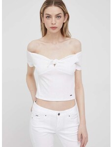 Bluza Pepe Jeans Beth za žene, boja: bijela, glatka