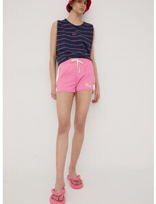 Kratke hlače Rip Curl za žene, boja: ružičasta, melanž, visoki struk
