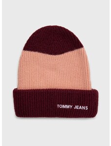 Kapa s dodatkom vune Tommy Jeans boja: bordo,