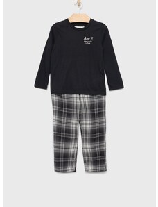 Dječja pidžama Abercrombie & Fitch boja: crna, glatka