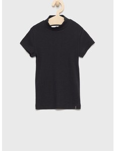 Dječja majica kratkih rukava Abercrombie & Fitch boja: crna, s poludolčevitom