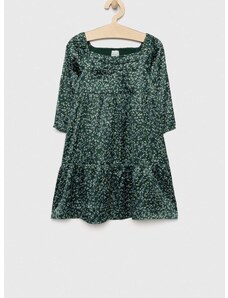 Dječja haljina Abercrombie & Fitch boja: zelena, midi, širi se prema dolje