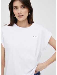 Pamučna majica Pepe Jeans Bloom boja: bijela