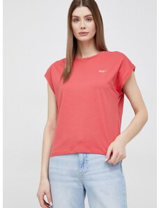 Pamučna majica Pepe Jeans Bloom boja: crvena