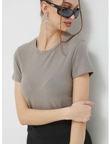 Majica kratkih rukava Abercrombie & Fitch za žene, boja: siva