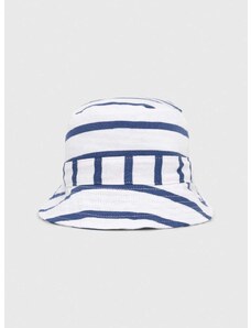 Pamučni dvostrani šešir za djecu GAP boja: bijela, pamučni