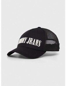 Kapa sa šiltom Tommy Jeans boja: crna, s aplikacijom