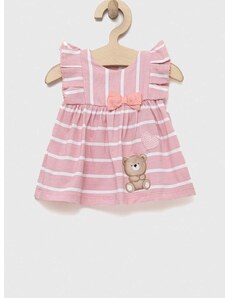 Haljina za bebe Mayoral Newborn boja: ružičasta, mini, širi se prema dolje
