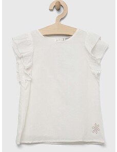 Dječja pamučna bluza Birba&Trybeyond boja: bijela, glatka
