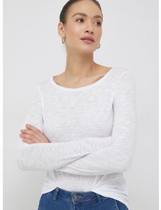 Majica dugih rukava Sisley za žene, boja: bijela