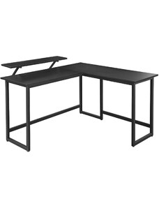 Radni stol, računalni stol u obliku slova L sa stalkom za monitor 140 x 130 x 89 cm | VASAGLE