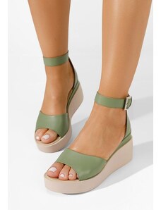 Zapatos Sandale od prirodne kože Salegia V2 Zeleno