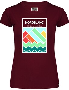 Nordblanc Tamno Crvena ženska pamučna majica SUNBOW