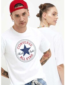 Pamučna majica Converse boja: bijela, s tiskom, 10025459.A03-WHITE
