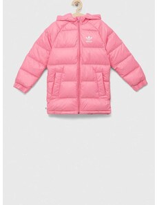 Dječja pernata jakna adidas Originals DOWN JACKET ELO boja: ružičasta