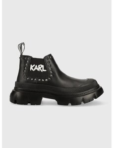 Gležnjače Karl Lagerfeld TREKKA MAX za žene, boja: crna, s platformom, KL43531