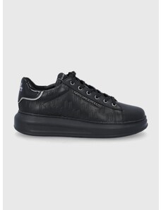 Kožne cipele Karl Lagerfeld Kapri Mens boja: crna