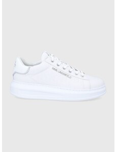 Kožne cipele Karl Lagerfeld Kapri Mens boja: bijela