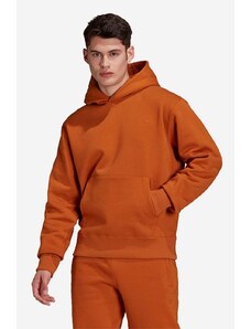 Dukserica adidas Originals Adicolor Trefoil Hoodie za muškarce, boja: narančasta, s kapuljačom, glatka, H09177-POMARANCZ