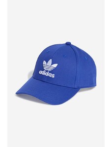 Pamučna kapa sa šiltom adidas Originals s uzorkom, IB9971-blue