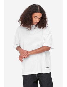 Pamučna majica Carhartt WIP boja: bijela, glatki model, I031373-WHITE/BLAC