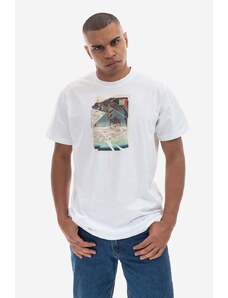 Pamučna majica Maharishi Cubist Eagle T-shirt Organic Cotton Jarse 9927 WHITE boja: bijela, s tiskom, 9927.WHITE-WHITE
