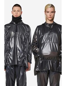 Kišna jakna Rains Ultralight Anorak 18880 BLACK boja: crna, za prijelazno razdoblje, oversize, 18880.BLACK-BLACK