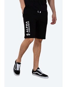 Kratke hlače Alpha Industries Basic za muškarce, boja: crna, 116364.03-black